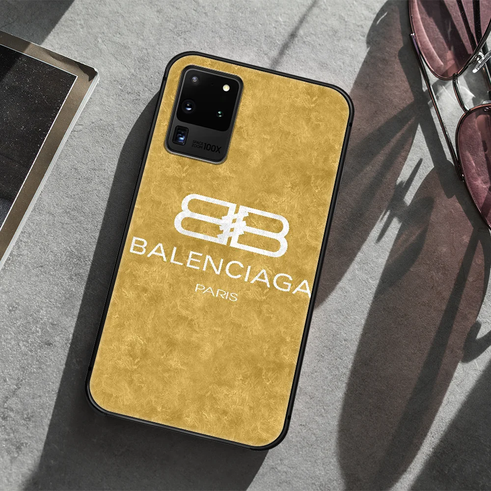 

French luxury brand Phone Case Cover Hull For Samsung Galaxy S 7 8 9 10 e 20 FE edge uitra plus Note 9 10 20 black Prime Soft