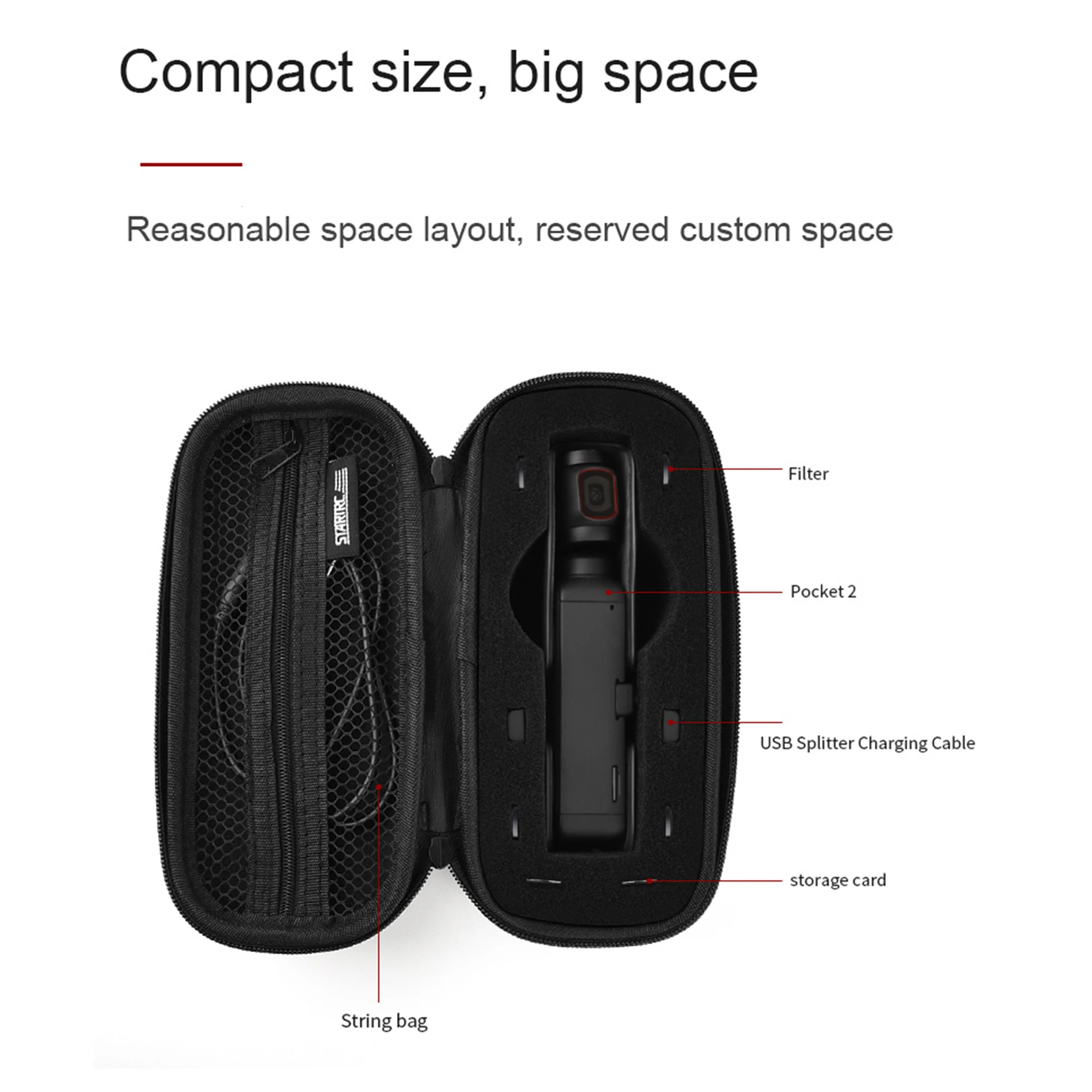 OSMO карман 2 сумка для хранения Портативный чехол коробка PU Водонепроницаемый