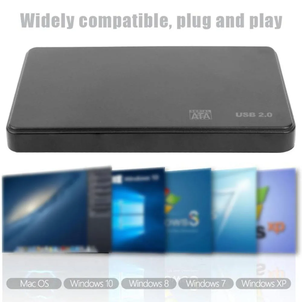 2,5 дюймов Sata жесткий диск, SSD, корпус для USB 2,0 3,0 Корпус адаптер 5 Гбит/с жесткий диск Корпус коробка поддержка 2 ТБ HDD диск для Windows
