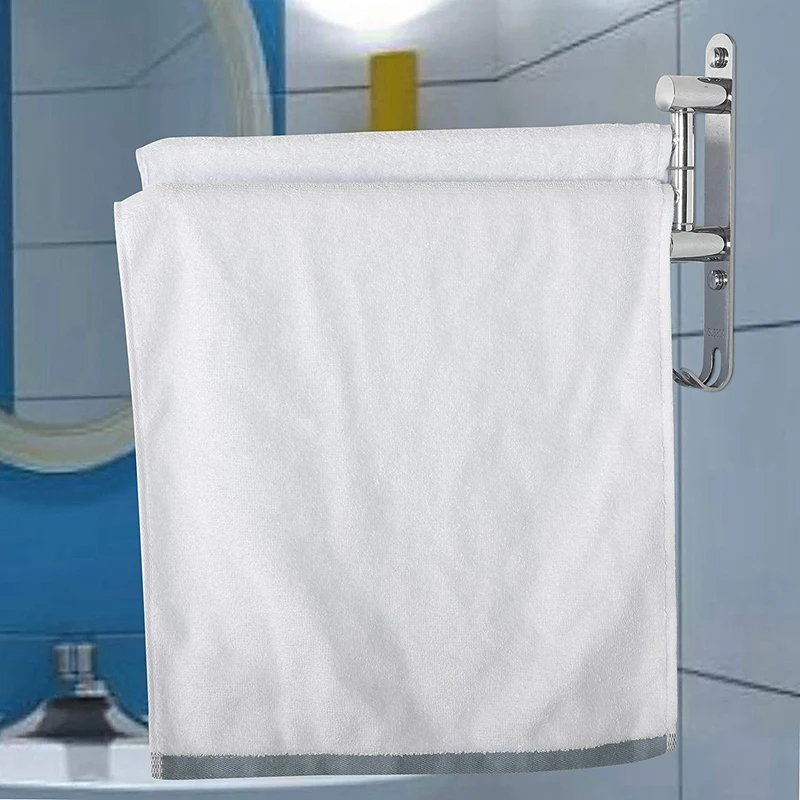 

SHGO HOT-Swing Out Towel Bar, Swivel Towel Rack,Space Saving Swinging Towel Bar for Bathroom Wall Mounted Towel Holder Organizer