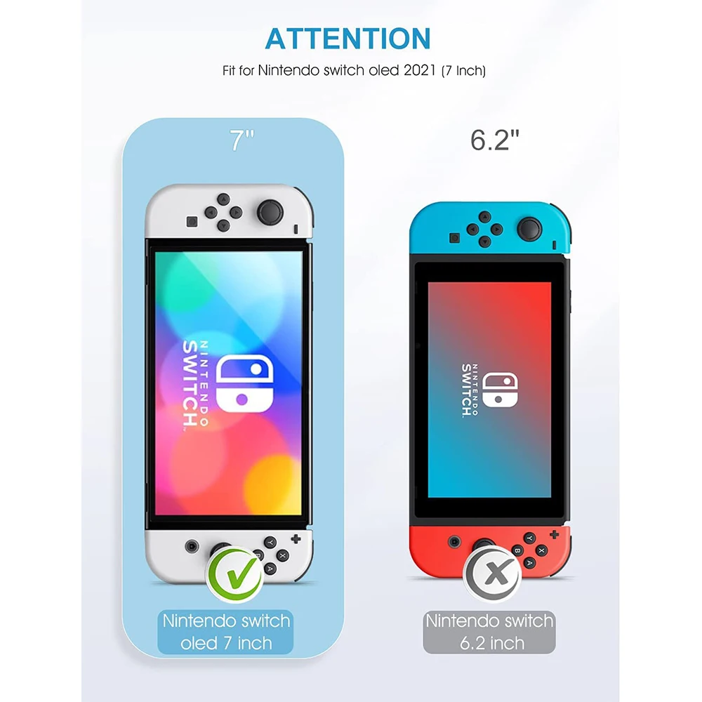2 pcs tempered glass screen protector for nintendo switch oled console 9h untra slim blue light protective film 2021 accessories free global shipping