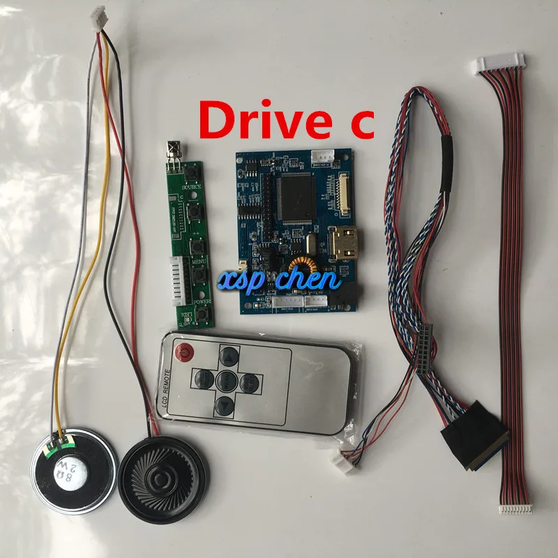 HDMI LVDS controller board 40pin Lvds cable kit for LP101WH1-TLB2 LP101WH1-TLB4 1366x768 1ch 6-bit TFT LCD display audio support |