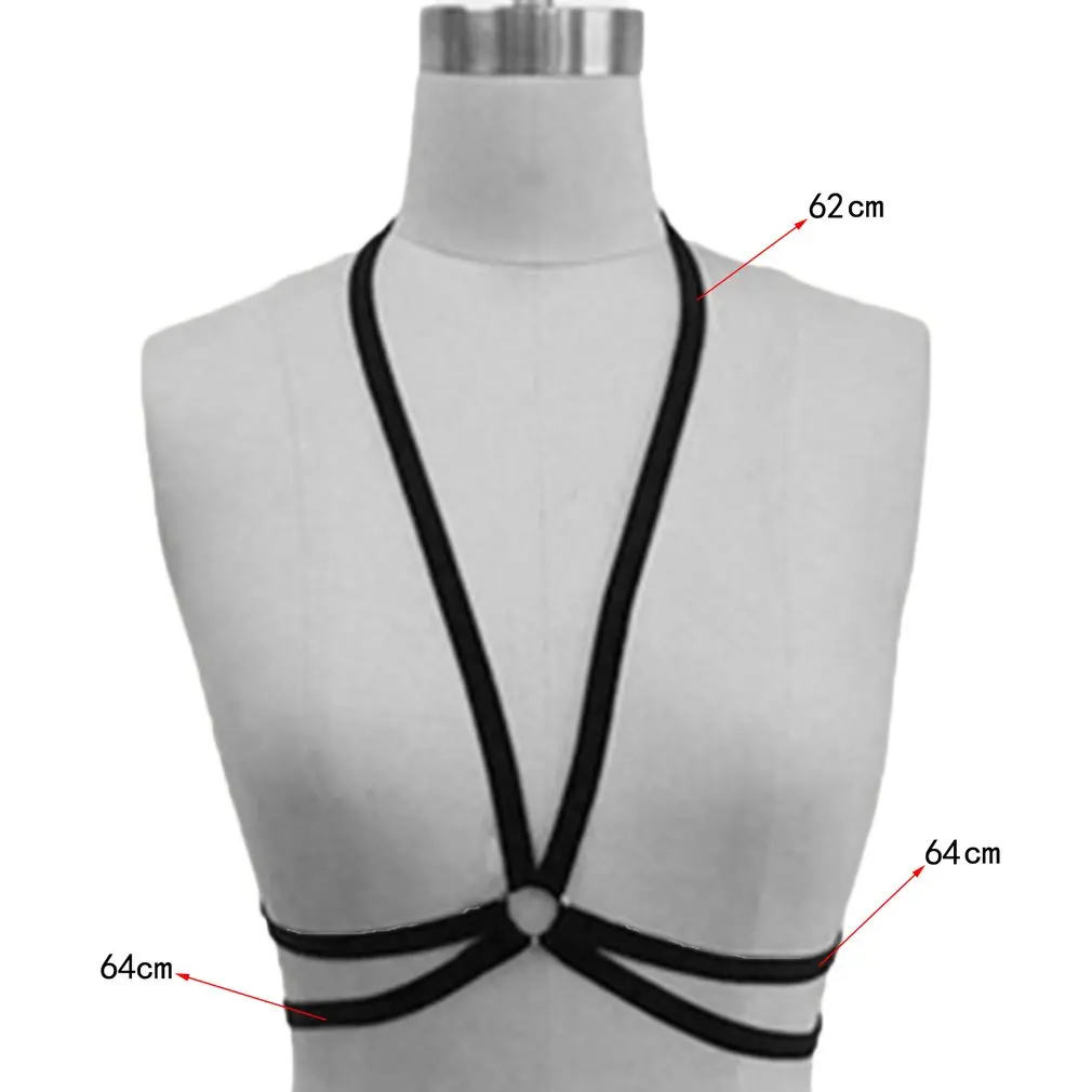 

Wiring Harness Hollow Breast Exposing Halter Brassiere Straps Western Style Elastic Sexy Black Brassiere Straps