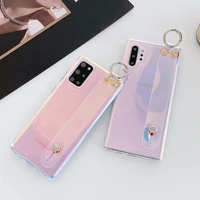 laser dazzle color for samsung s21 mobile phone case note20ultra wristband s20 a51 a71 a22 a32 a42 a52 a72 a82 mobile phone case