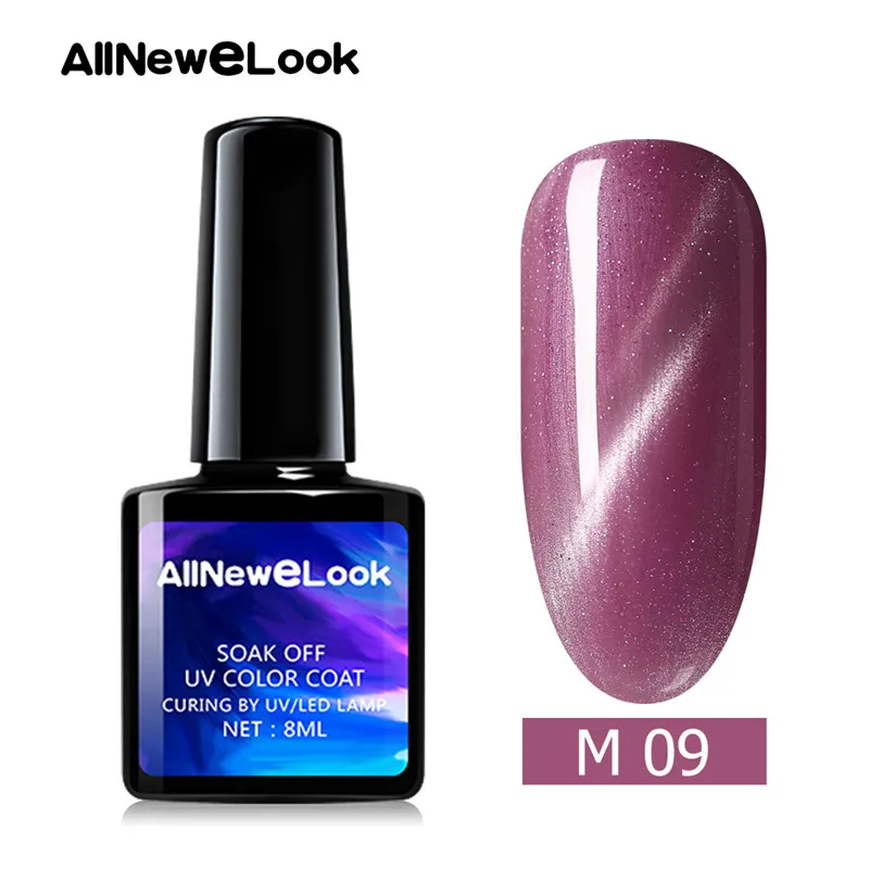 CA009 Allneweook УФ-гель для ногтей Cateye 8 мл Магнитный лазер лак для ногтей клей для ногтей - Цвет: CA009