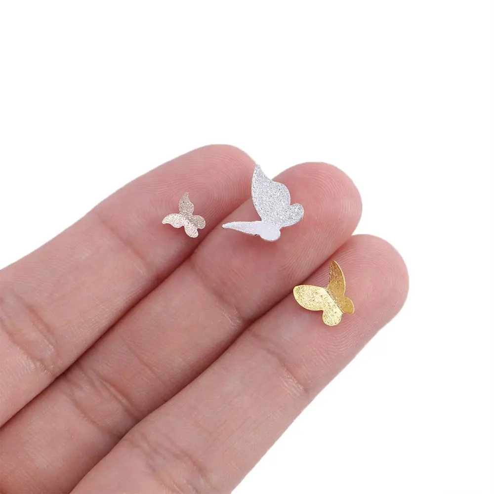 

Розовые Золотые 3D Серебряные хлопья для ногтей металлические наклейки для ногтей золотые бабочки хлопья для ногтей украшения для ногтей ма...