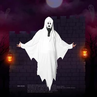 halloween party costumes family matching scary white ghost costume cosplay robe for adult kids