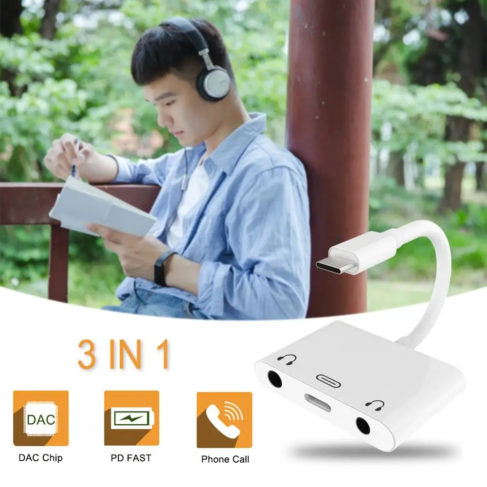 

Type C To 3.5mm AUX Audio Adapter Converter Headphone Jack USB C Charger Cable Adapter For Xiaomi Huawei Samsung Smartphone