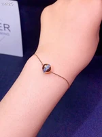 KJJEAXCMY Fine Jewelry 18K gold inlaid Aquamarine women hand bracelet luxury support test hot selling