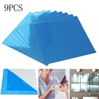 9 шт. Зеркальная Наклейка, квадратная зеркальная поверхность, пленка, Настенная Наклейка s, клейкое украшение 15 см X 15 см, Зеркальная Наклейка для украшения дома