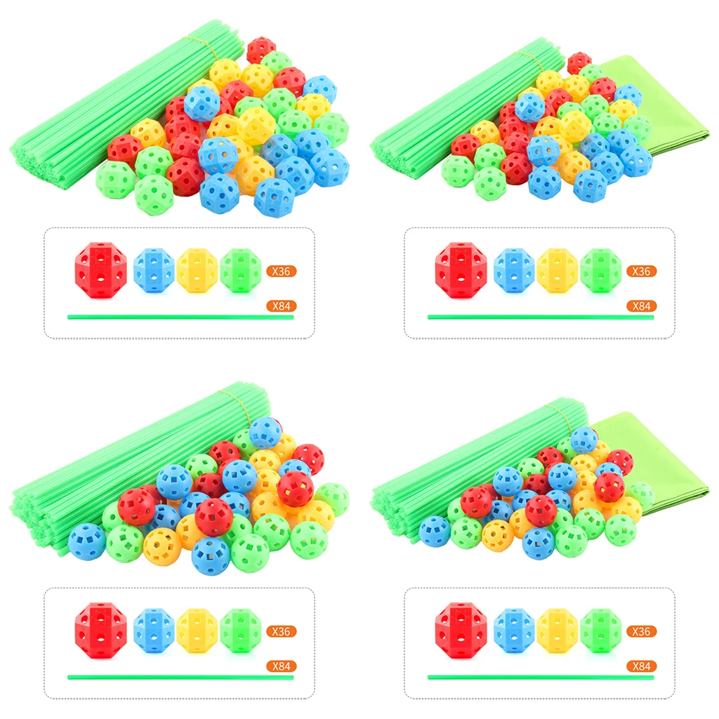 

Набор для сборки забавного форта, 120 шт. шаров и палочек, строительные замки, игровая палатка, Развивающий пазл для игрового домика, игрушки д...