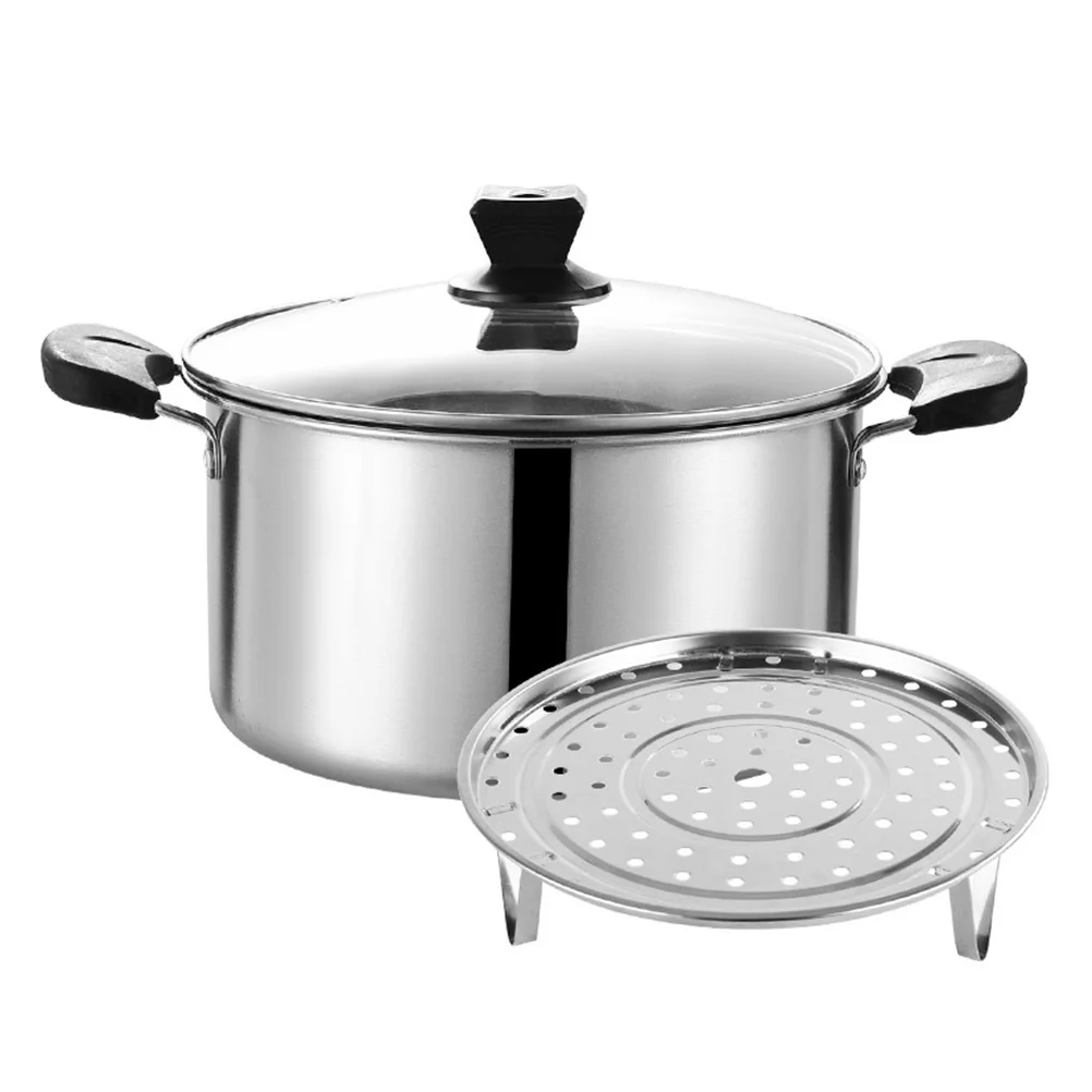 

1pc Stainless Steel Soup Pot Practical Steamer Kitchen Supply Multipurpose Pot