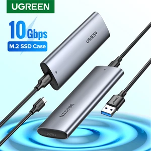 Ugreen ssd case 10gbps nvme ngff m2 ssd case for pcie sata to usb ssd case for external hard drive m-key & b-key m. 2 ssd case 1 case Item image