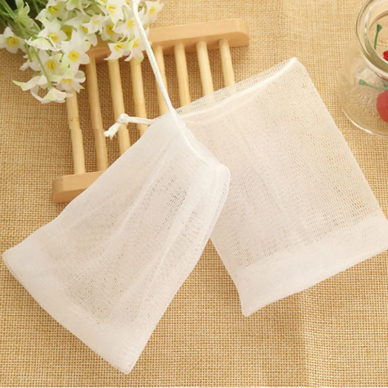 

10pcs Soap Mesh Soap Foaming Net Bubble Mesh Bag Skin Clean Tool lpfk Bath Brushes Sponges Scrubbers Bathroom Products Household