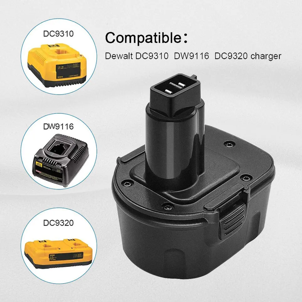 

ERJER 2 шт. 3,6 Ач для Dewalt 12 В Аккумулятор XRP DW9071 усовершенствованная сменная никель-металлогидридная батарея для Dewalt 12 в беспроводных электроинс...