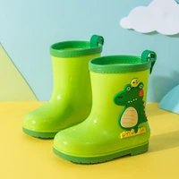 new kid rain shoes children boot ankle pvc rubber boy baby cartoon water shoe toddler raincoat girl waterproof rain boots
