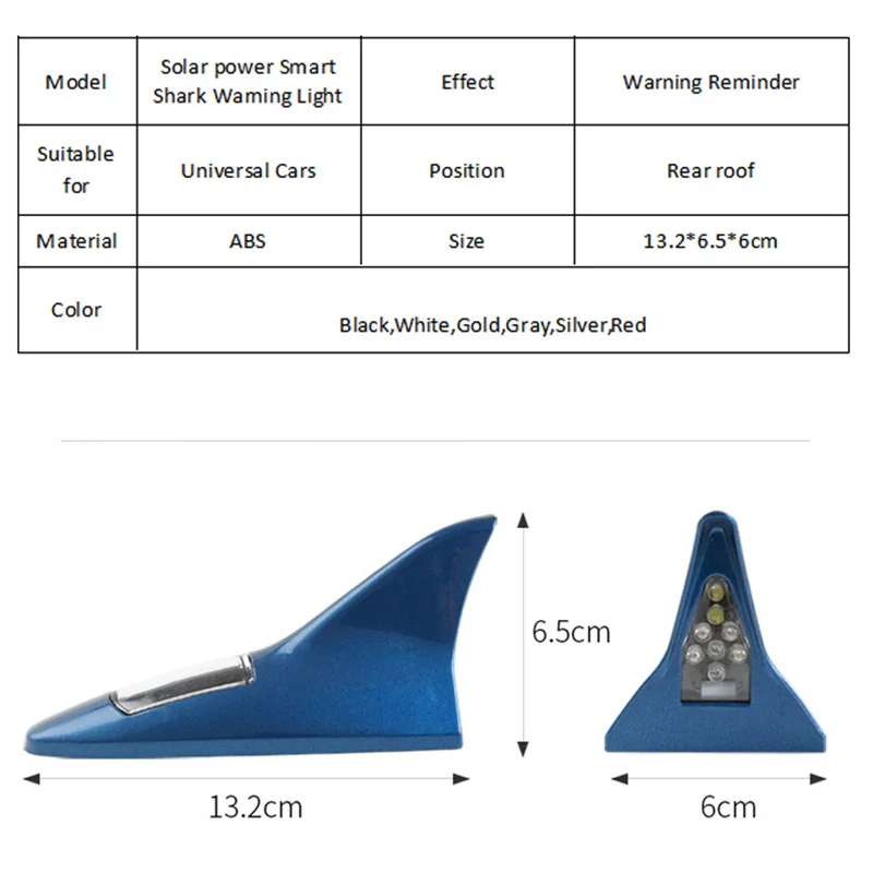 СВЕТОДИОДНЫЙ Автомобильный мерцающий светильник 12V 24V Акула shape форме благодаря