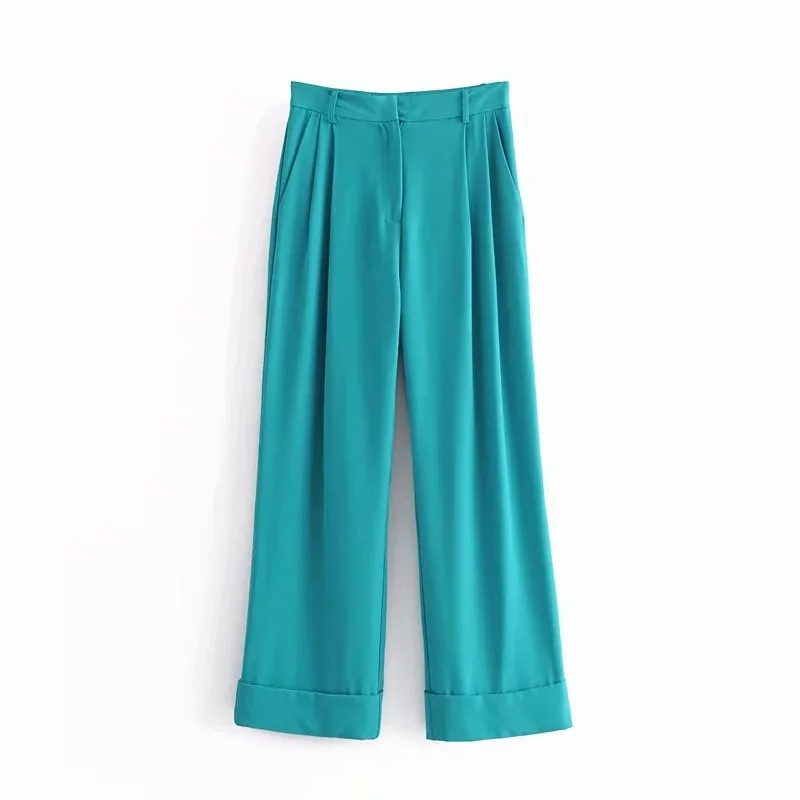pants Осенние элегантные комплекты трусов женские двубортные длинные офисные женские Блейзер, пиджак, пальто+ Высокая талия женские брюки комплект из двух предметов - Цвет: pants