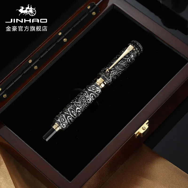 Luxury Jinhao All Golden Metal Fountain Pen Exquisite Collection Ink Gift Business Office |