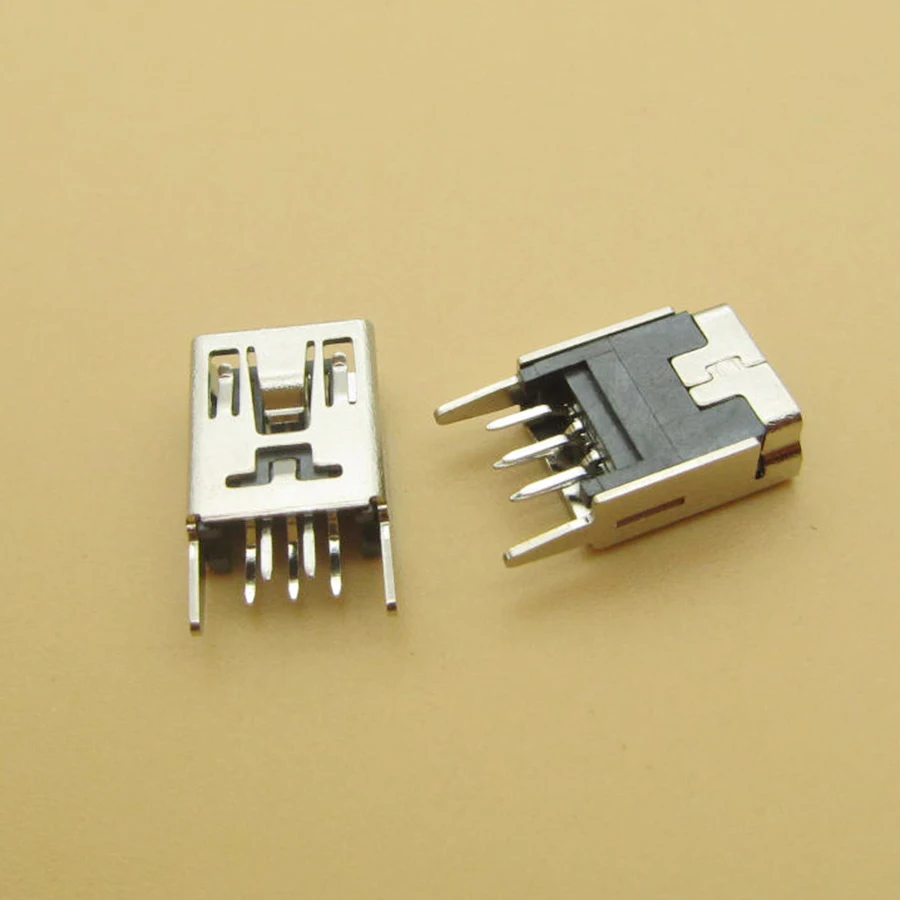 50 шт. мини USB Type B гнездовой 5-контактный DIP вертикальное гнездо разъема ПП 180