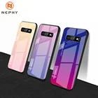 Роскошный градиентный чехол из закаленного стекла для Samsung Galaxy S8 S9 S10 Plus S20 Ultra Note 8 9 10 Lite Pro 5G мобильный телефон