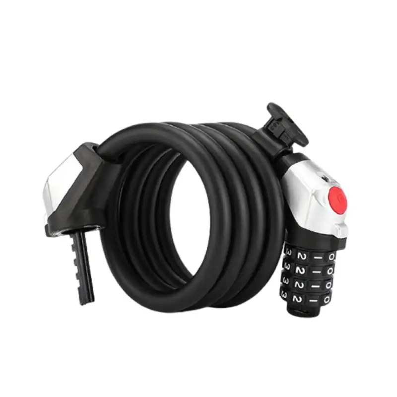 Велосипедный Комбинированный Замок с шифром Противоугонный замок 4-значный