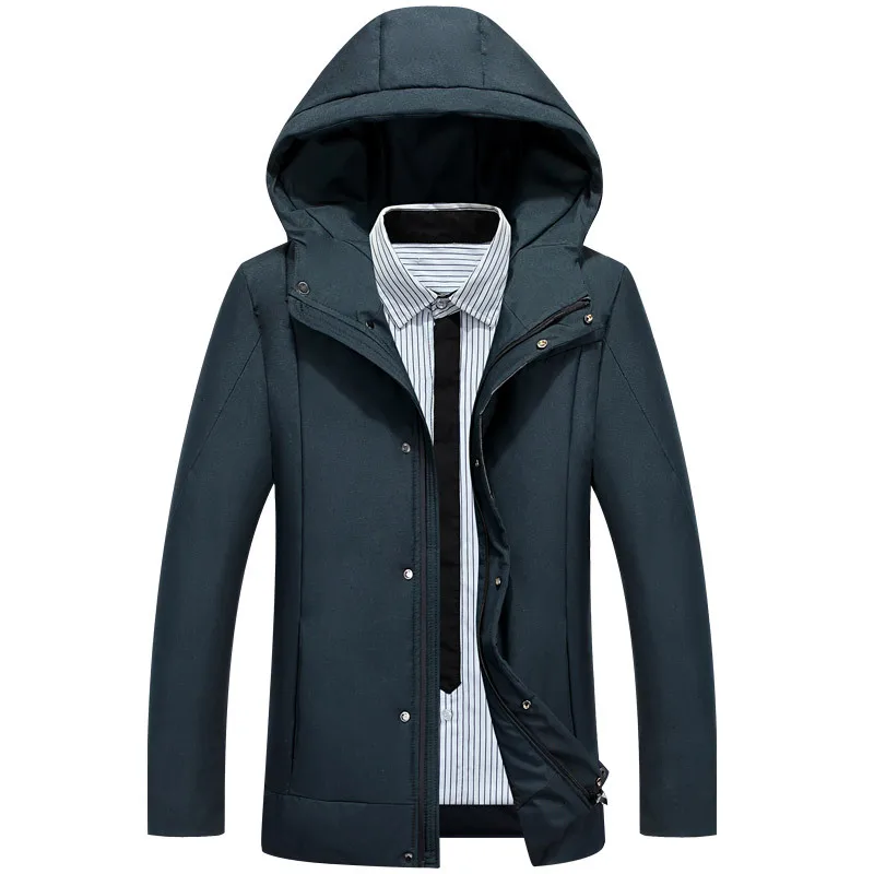 2019 брендовая мужская зимняя куртка Толстая теплая одежда белая пуховая гусиное