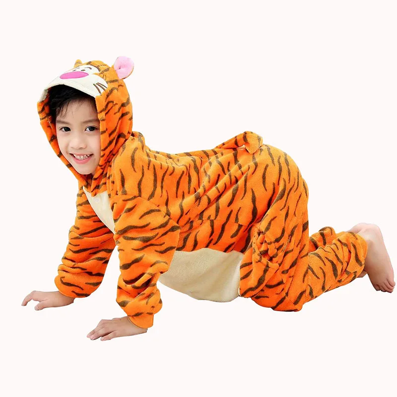 Детская зимняя Пижама комбинезон для мальчиков пижамный комплект девочек