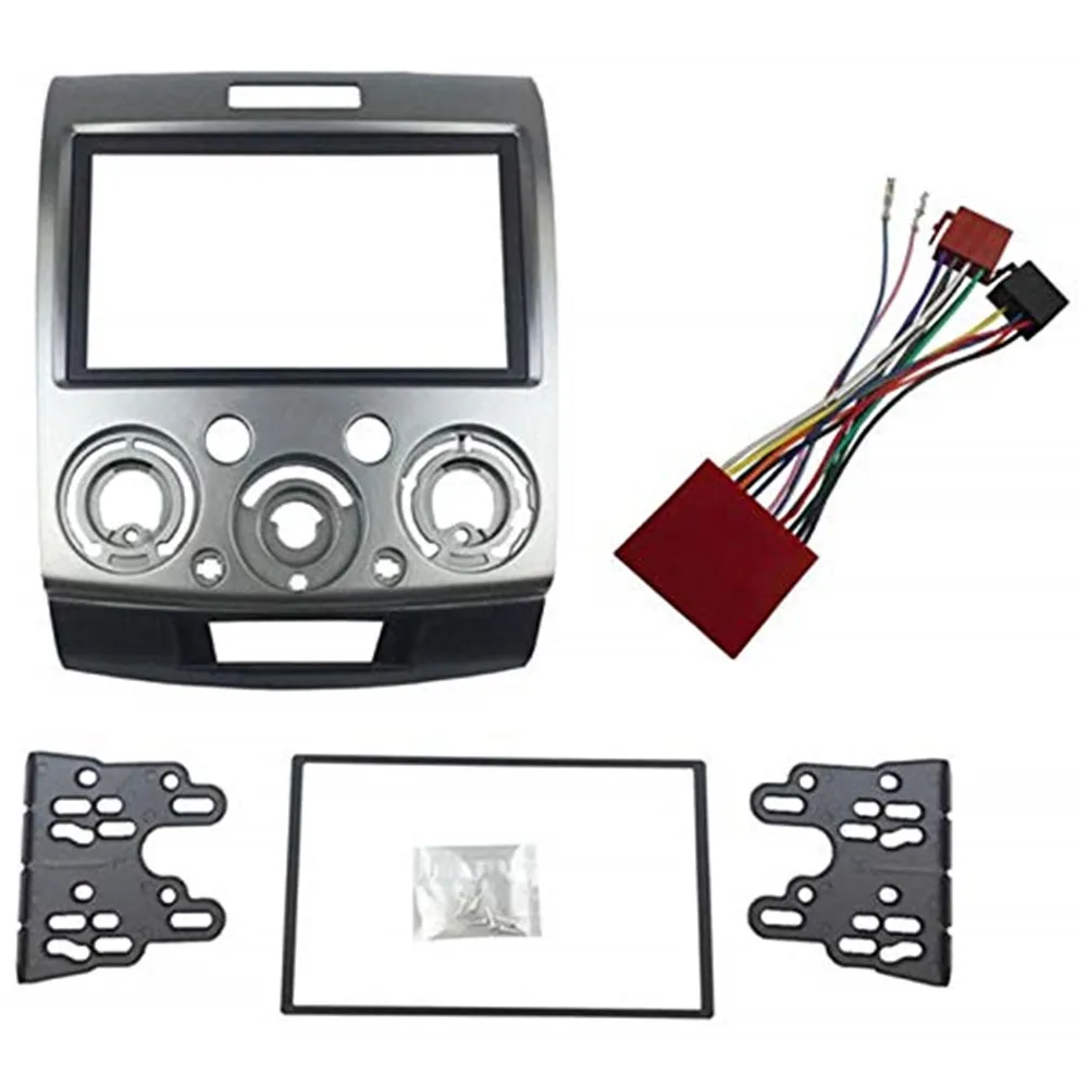 Radio Stereo Panel for Ford Everest Ranger Mazda BT-50 BT50 Double 2 Din Fascia Dash Installation Trim Kit Face Plate Bezel
