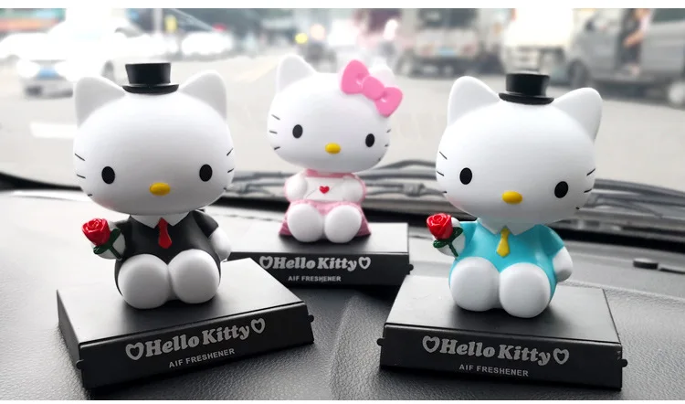 Hello kitty автомобильные головные украшения, автомобильные аксессуары для девочек, милый Настольный телефон, база, аксессуары для автомобиля, кукольный автомобиль