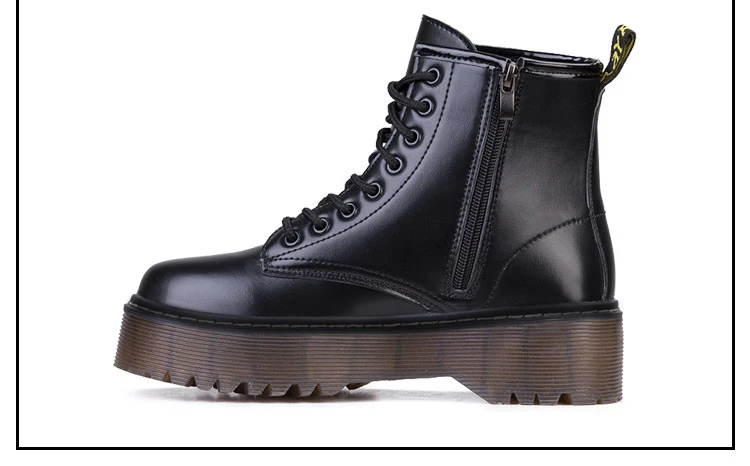 Новые мотоциклетные ботинки женские ботинки из искусственной кожи женская обувь на платформе женские зимние ботинки