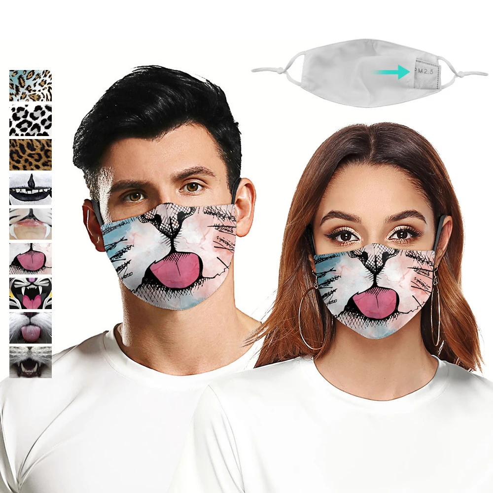 

Hot Party Mask Festival Supplies Halloween Carnival Holiday Party Party Adult Men And Women Face Mask Trend Washed Animal Mouth