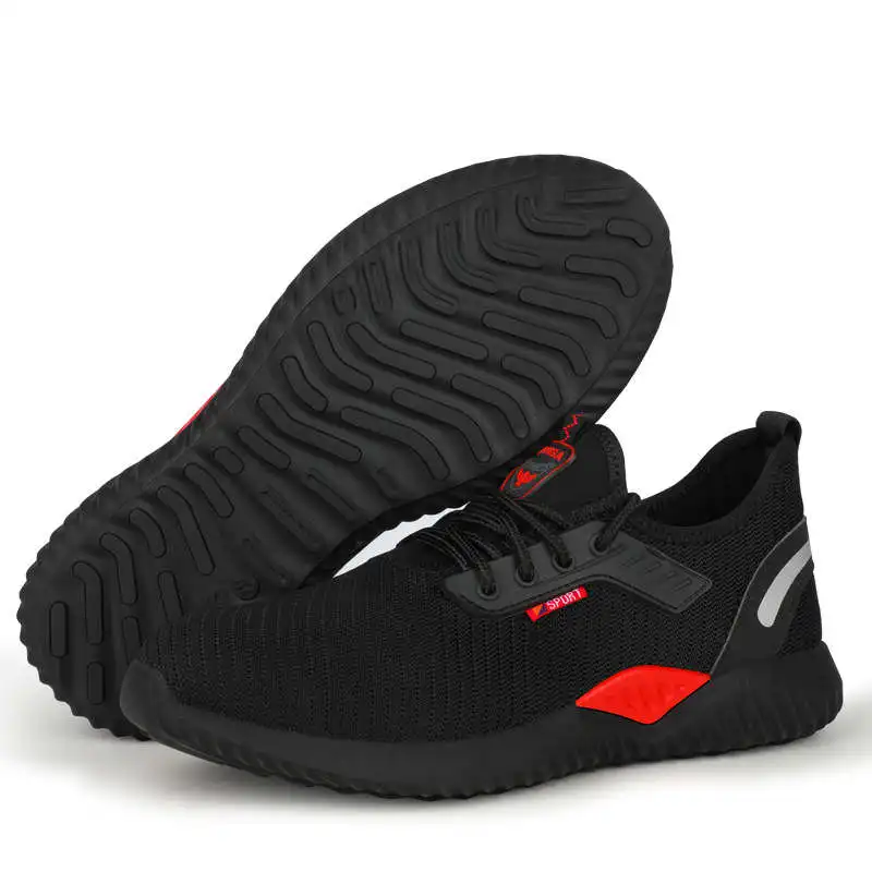 2020 safety shoe men toe steel indomitable work shoes anti-knock construction boots for breathable lightweight sneakers | Обувь