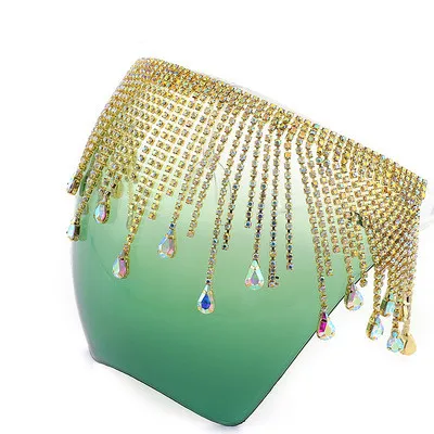 

Redpower New thickened PC diamond mask European and American Dance T stage gorgeous show jelly colored glasses long diamond gogg