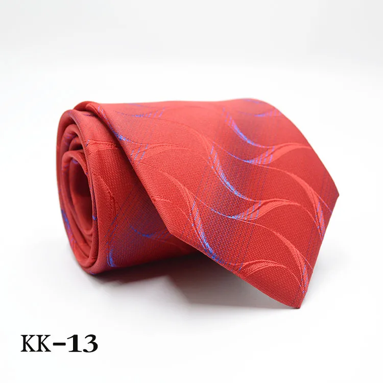 KK-13 Новинка, мужской галстук, золотой, темно-синий, в полоску, шелк, галстук, жаккард, вечерние, свадебные, тканые, модные, дизайнерские, галстук для мужчин - Цвет: KK-13