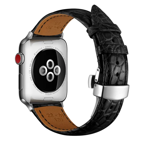 2 Ремешок для apple watch 42 мм 38 мм 44 мм 40 мм Италия Аллигатор Высокое качество Натуральная кожа apple watch 4 5 3 2 iwatch браслет - Цвет ремешка: 2