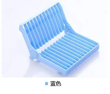 blue Складное блюдо, стойка для кухонной плиты, подставка для посуды, подставка для хранения чашек, сушилка, кухонные аксессуары - Цвет: blue