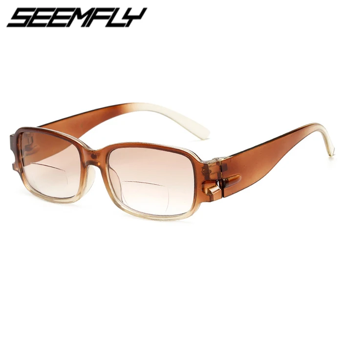 

Seemfly Fashion Comfort Reading Glasses Simple Multifunction Bifocal Lenses Women Men Presbyopic Eyeglasses Female Goggle