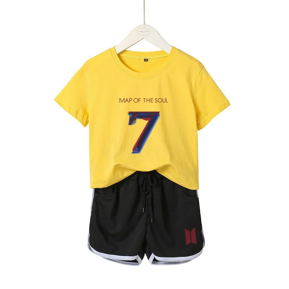 Лето 2020 футболка и шорты свитшот для косплея BTS MAP OF THE SOUL спортивная женская бега