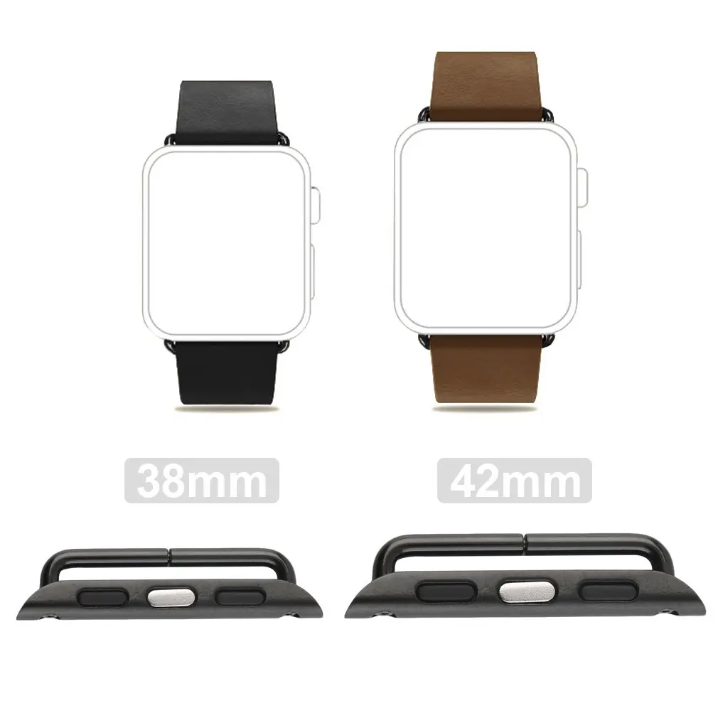 

Professional Watch Band Clip-on Strap Connector 38/42mm Repair Tool for Apple Watch Stainless Steel Adapter +Tools Screwdriver