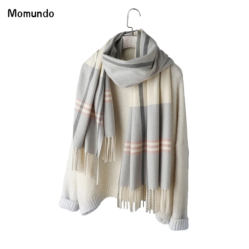 Лидер продаж женский мужской зимний кашемировый шарф толстый теплый офисный