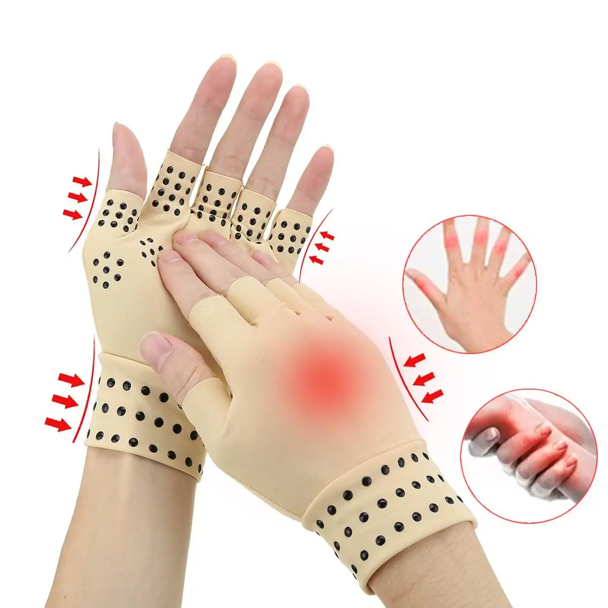 

1/2/10 pairs Compression Arthritis Gloves Touch Screen Gloves Joint Pain Relief Brace Wrist Support Anti-slip Therapy Gloves