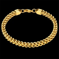 hiphop cuban chain link bracelets for men gold color stainless steel braslet 2020 hand chain bracelet male jewelry dropshipping
