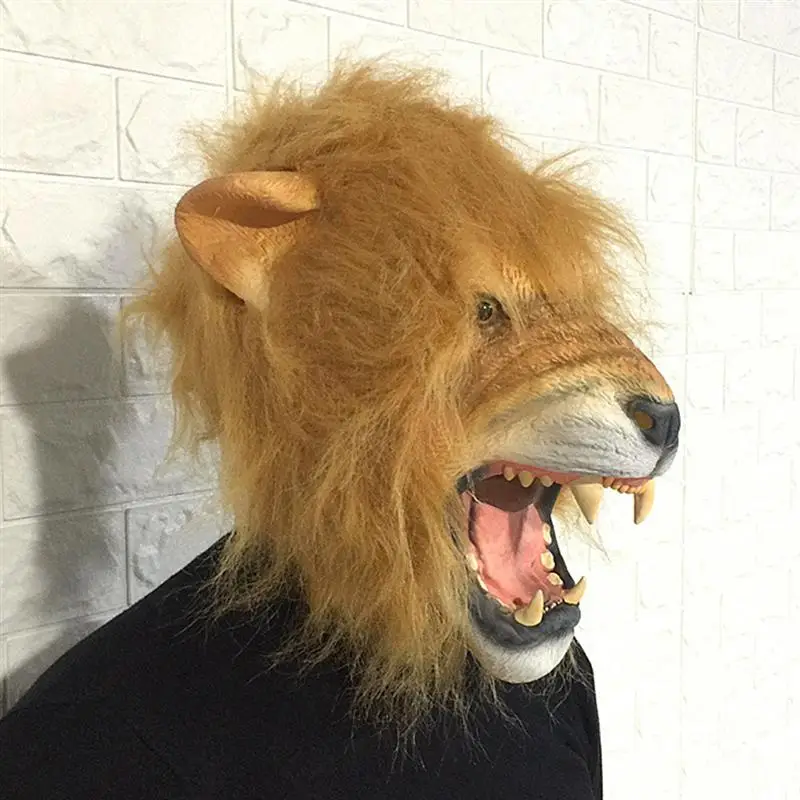 1 шт. маска льва в форме животного головной убор милый с головой дом привидениями