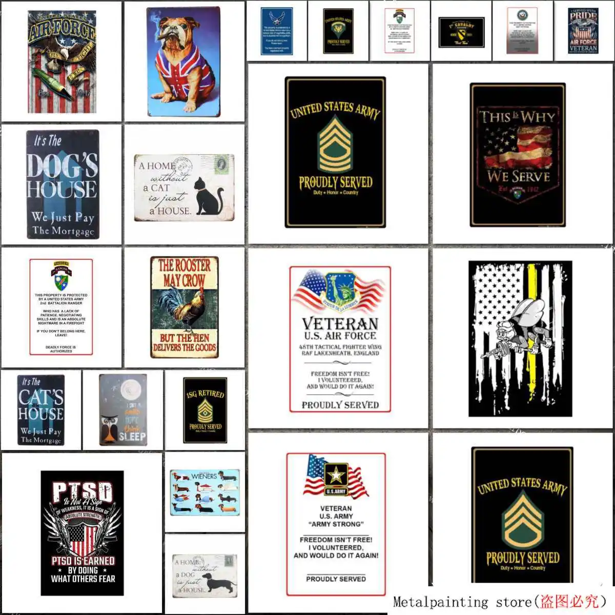 Эксклюзивные металлические знаки на заказ металлическая живопись Оловянная