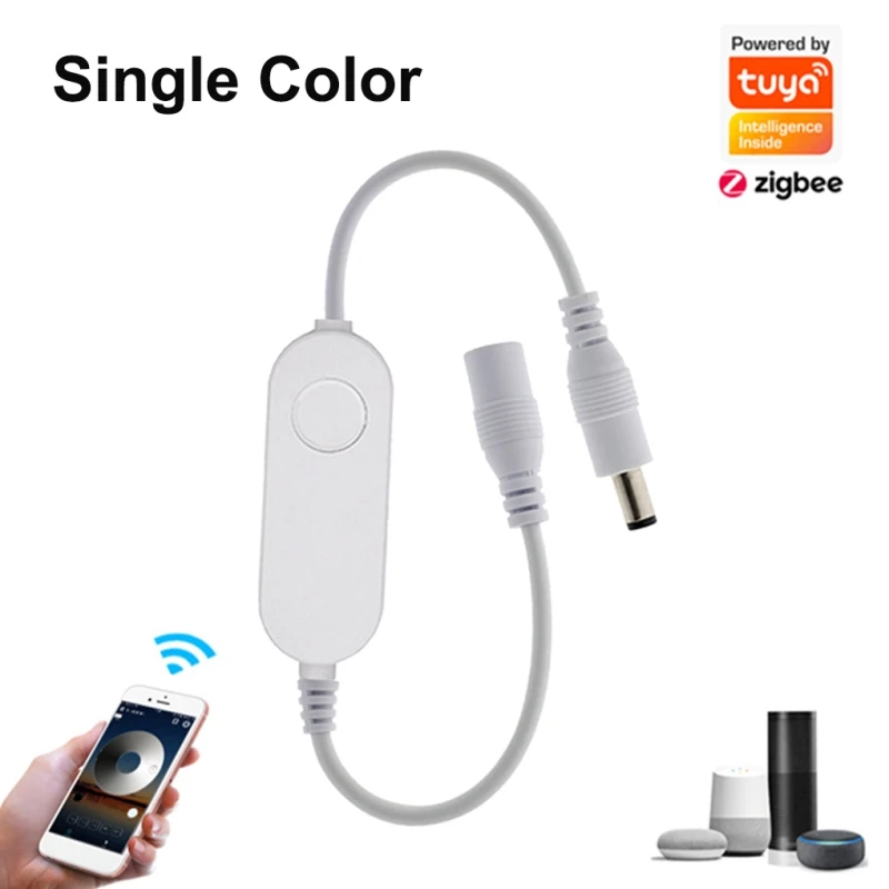 

СВЕТОДИОДНАЯ Гирлянда TUYA Zigbee, умный регулятор ярсветильник сти RGBW RGBWW RGB + CCT RGB, управление с помощью Alexa Echo Plus, Голосовое управление