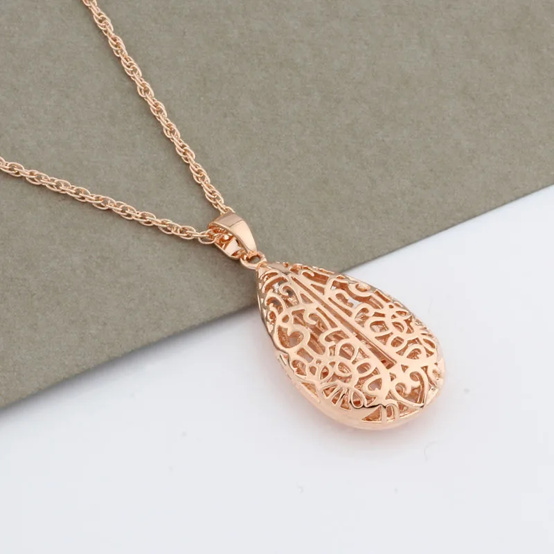 Большие серьги в форме капли воды 2022 трендовые полые из розового золота 585 пробы и