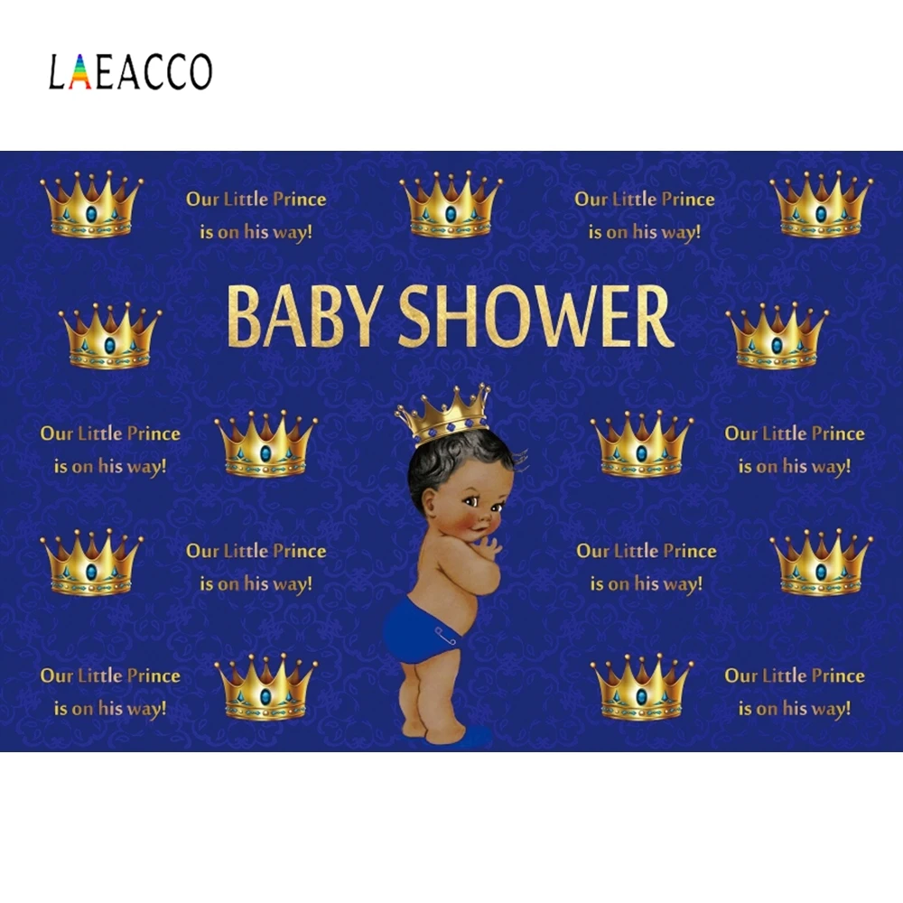 Laeacco Baby Shower дети портретная сцена фотографии фоны индивидуальные Корона принца