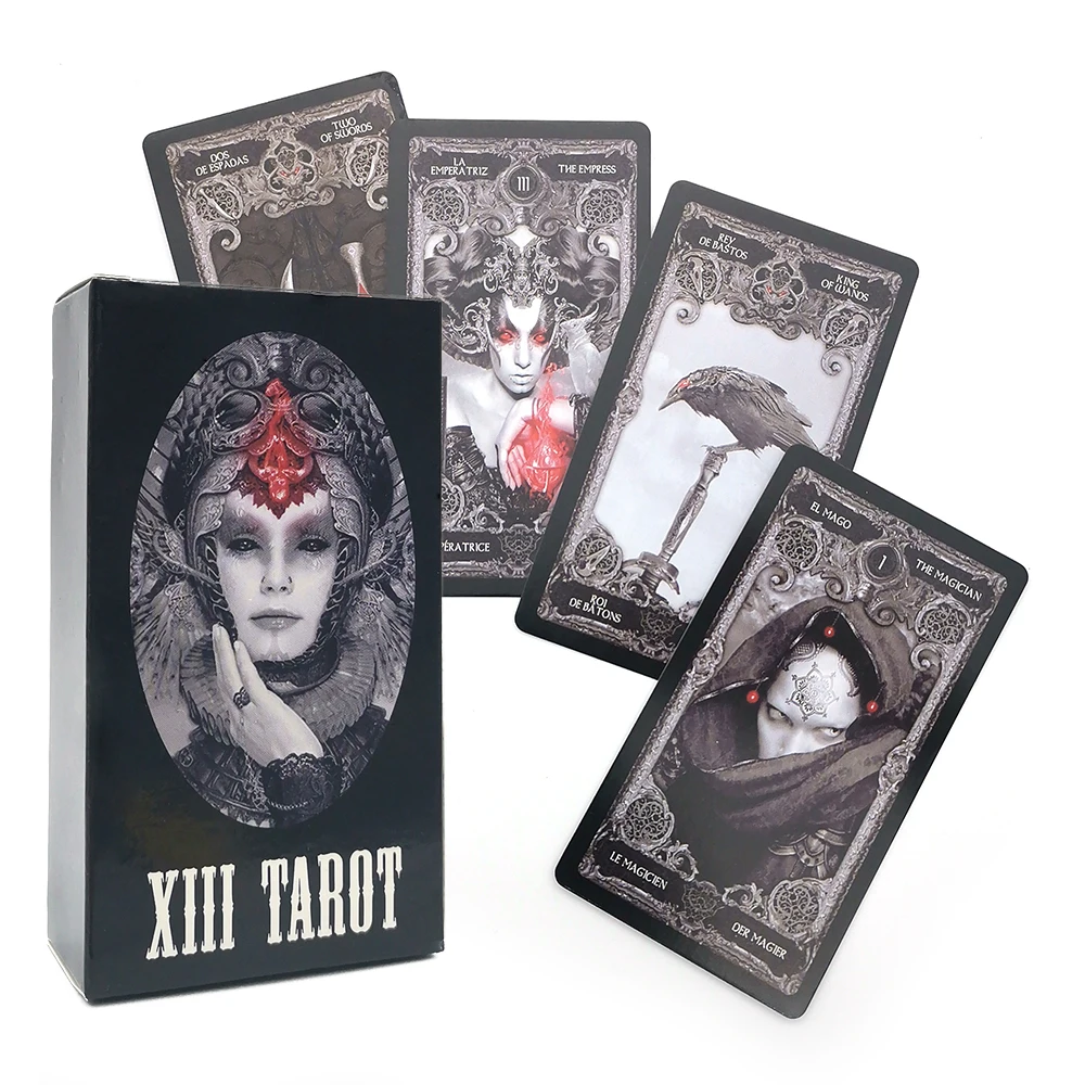 

Card game XIII dark Tarot Card Deck English Version Playing board Game Toy Divination Fortune for adult party