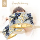 кольца 2021 тренд Женское золотое кольцо с кристаллами и стрекозой